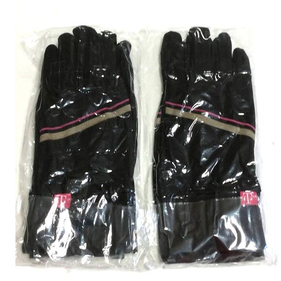 2 T-Mobile Touch Screen Reflective Cycling Outdoor Gloves Black Size S/M New - Picture 1 of 3